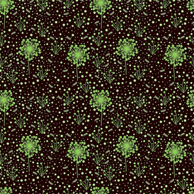 Un conjunto de fondos sin costuras con flores garabateadas gráfico vectorial 1000x1000