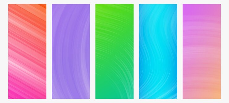 Vector conjunto de fondos de gradiente moderno con línea de onda