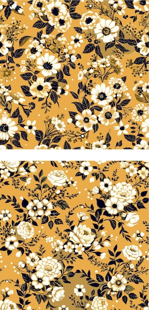 Conjunto de fondos con patrones florales