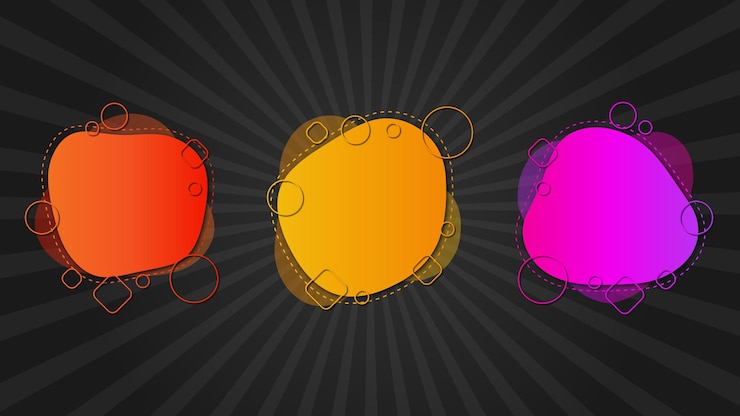 Vector conjunto de formas abstractas coloridas modernas