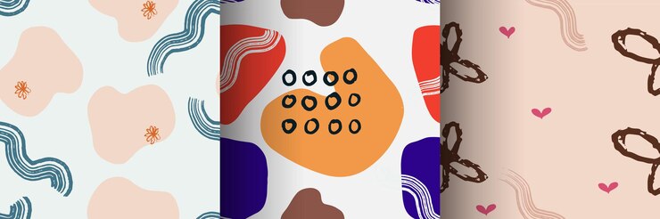 Vector conjunto de formas abstractas dibujadas a mano y elementos de diseño. conjunto de creación de patrones. vector