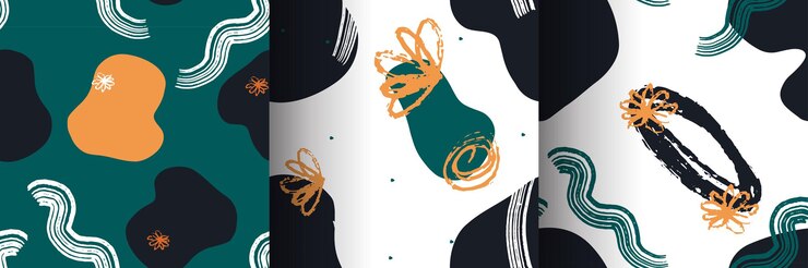 Vector conjunto de formas abstractas dibujadas a mano y elementos de diseño. conjunto de creación de patrones. vector