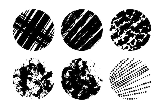Conjunto de formas abstractas redondas dibujadas a mano