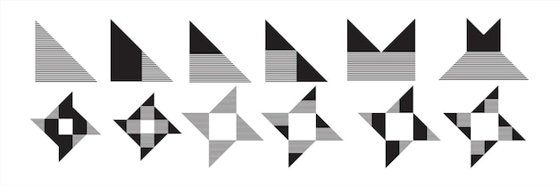 Conjunto de formas básicas como elementos de diseño.