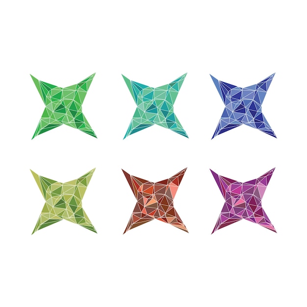 Conjunto de formas coloridas de geometría