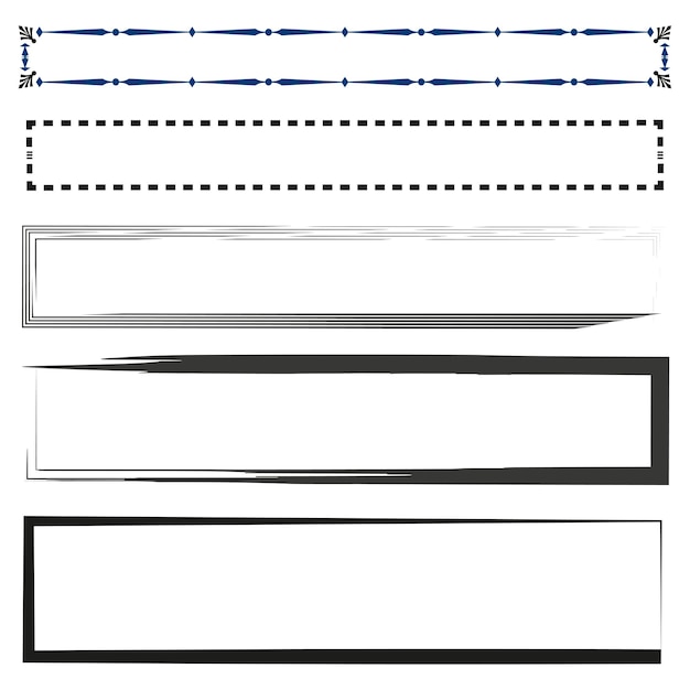 Conjunto de formas cuadradas y rectangulares de estilo grunge Ilustración vectorial EPS 10 Imagen de archivo