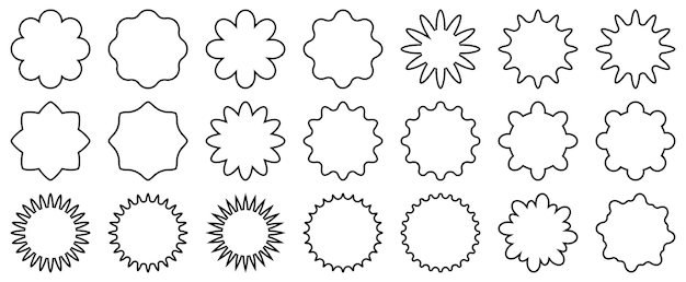 Conjunto de formas decorativas