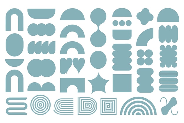 Conjunto de formas geométricas abstractas