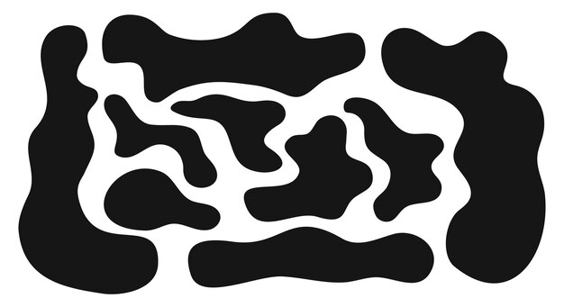 Conjunto de formas irregulares manchas orgánicas manchas líquidas manchas de líquido burbujas distorsionadas texturas