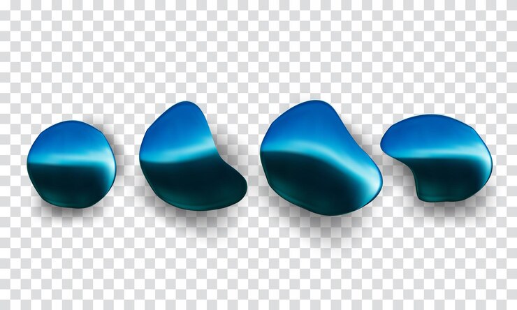 Vector conjunto de formas metálicas fluidas 3d. elementos brillantes vectoriales.