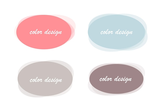 Conjunto de formas vectoriales coloridas redondas Banners vectoriales abstractos Elementos de diseño