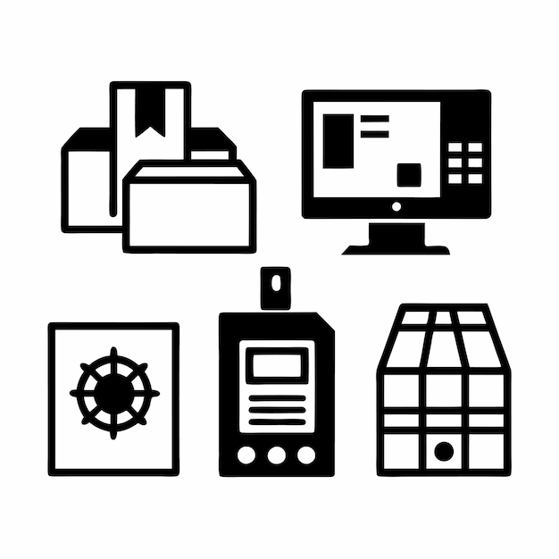 conjunto de formularios electrónicos de embalaje
