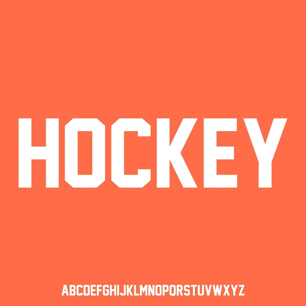 Vector conjunto de fuentes vectoriales de hockey universitario