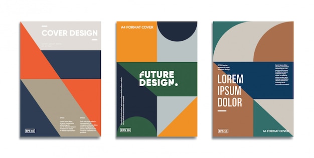 Conjunto de fundas geométricas retro