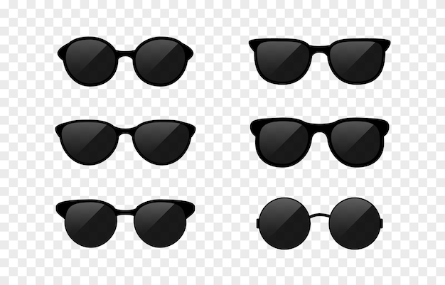 Vector conjunto de gafas vectoriales png gafas de sol sobre un fondo transparente aislado gafas marco gafas