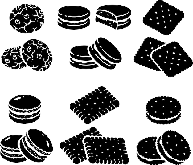 Vector conjunto de galletas vectoriales