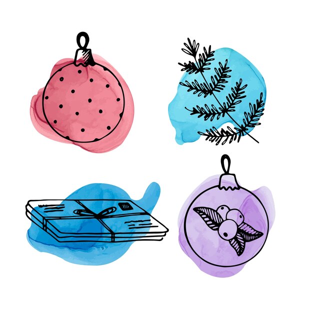 Conjunto de garabatos de Navidad