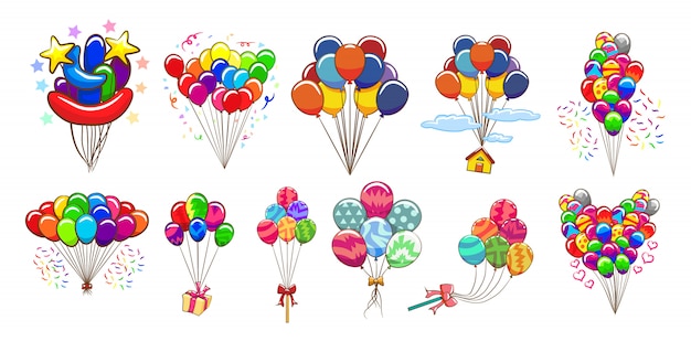 Conjunto de globos clipart