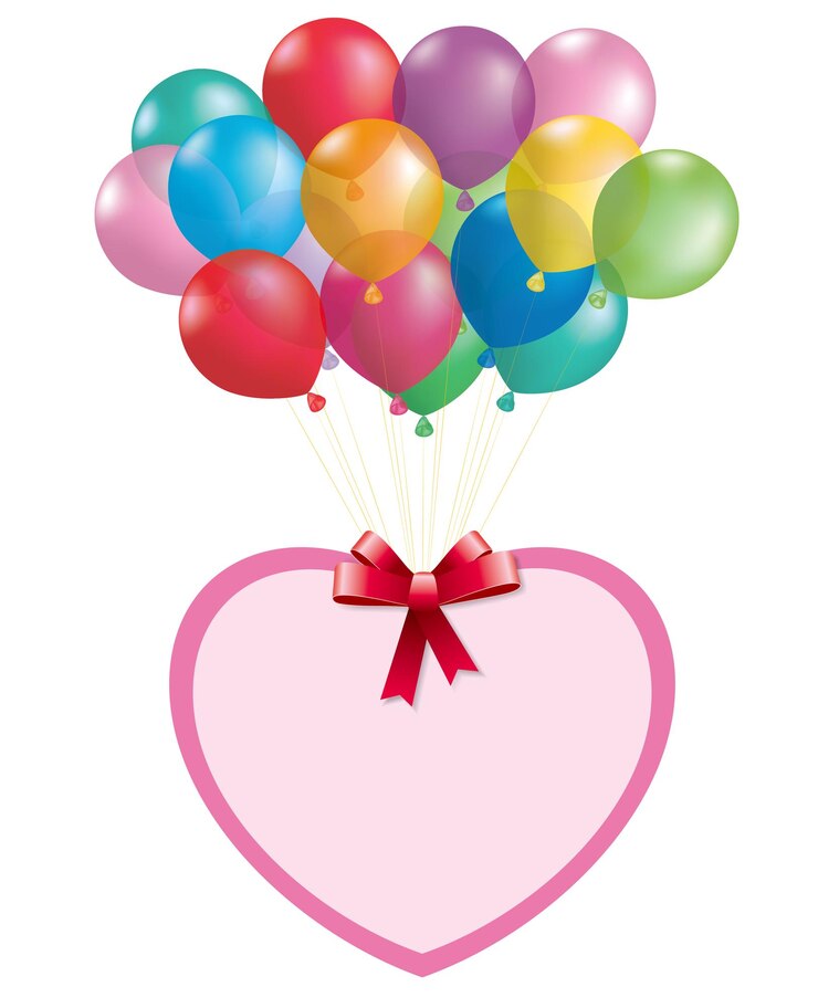 Vector conjunto de globos de colores, aislado sobre fondo azul.
