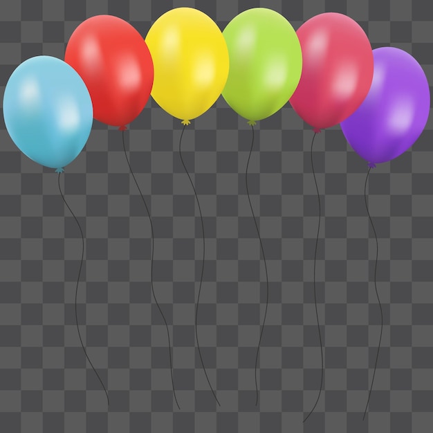 Vector conjunto de globos de colores ilustración vectorial