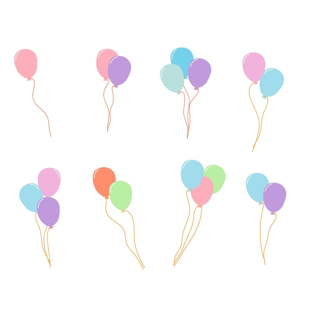 Conjunto de globos de colores.