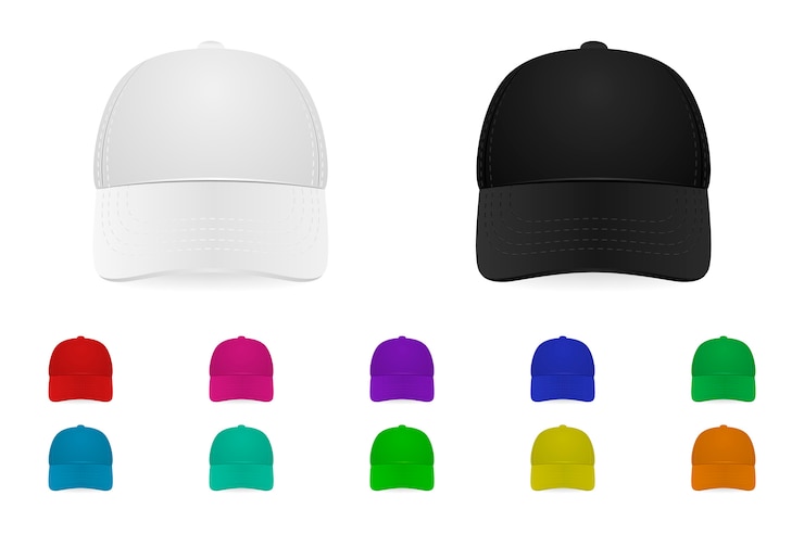 Vector conjunto de gorra de béisbol