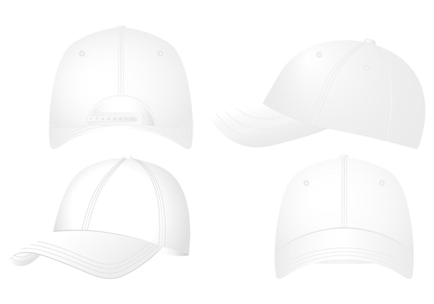 Vector conjunto de gorras de béisbol