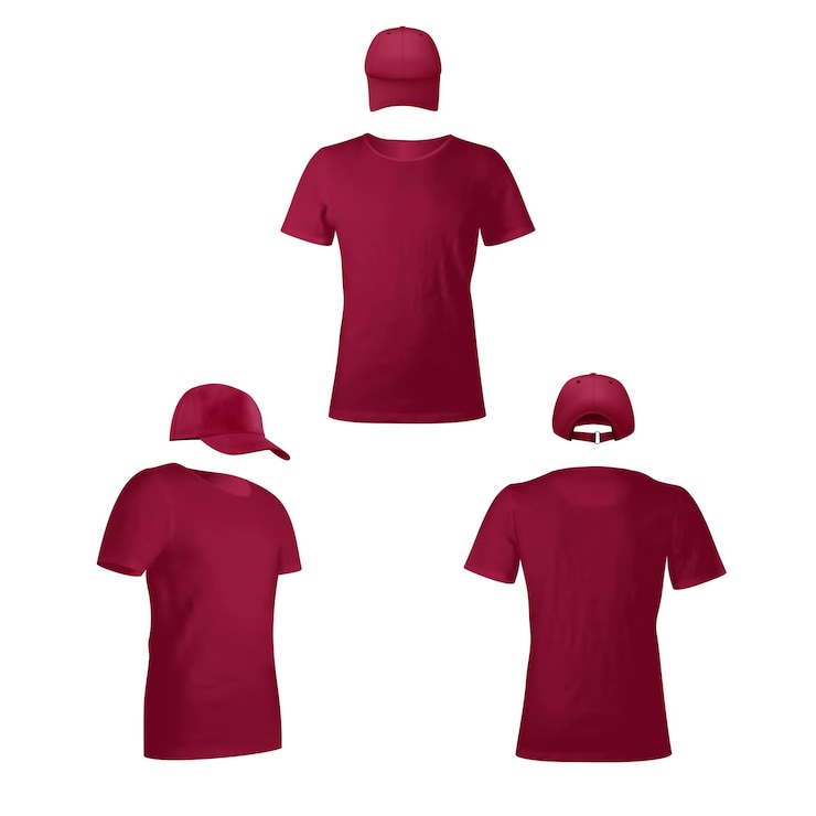Vector conjunto de gorras de camiseta modelo de diseño conjunto vectorial colección ilustración vectorial