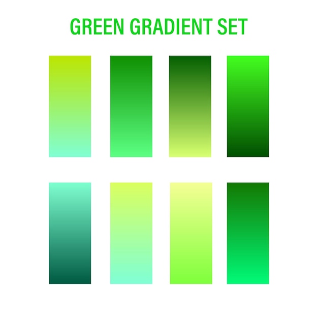 conjunto de gradiente verde