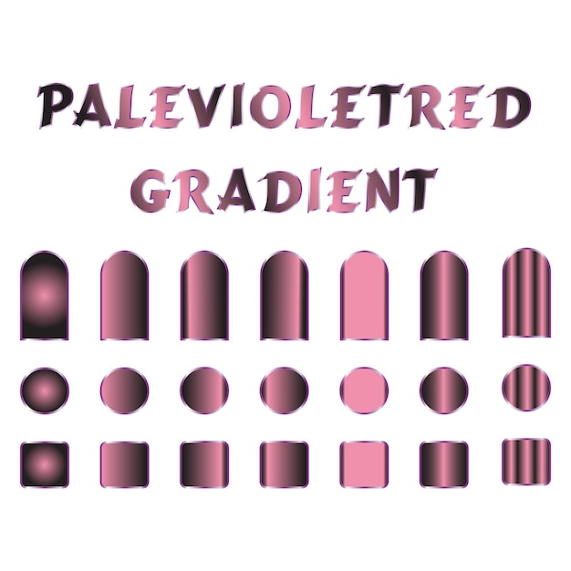 Conjunto de gradientes de color pálido violeta