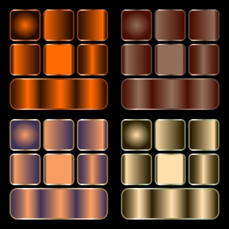 Vector un conjunto de gradientes diferentes