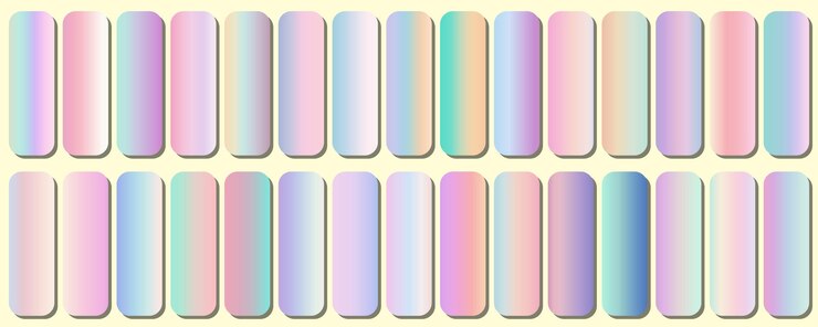 Vector conjunto de gradientes pastel colección de degradados pastel