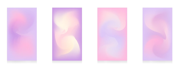 Vector conjunto de gradientes pastel verticales para historias
