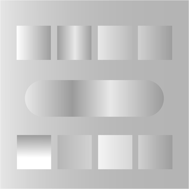 Conjunto de gradientes de plata Fondo Abstracto Colección de gradiente de plata Fondo Conjunto