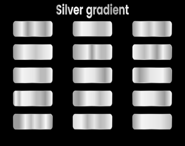 conjunto de gradientes de plata