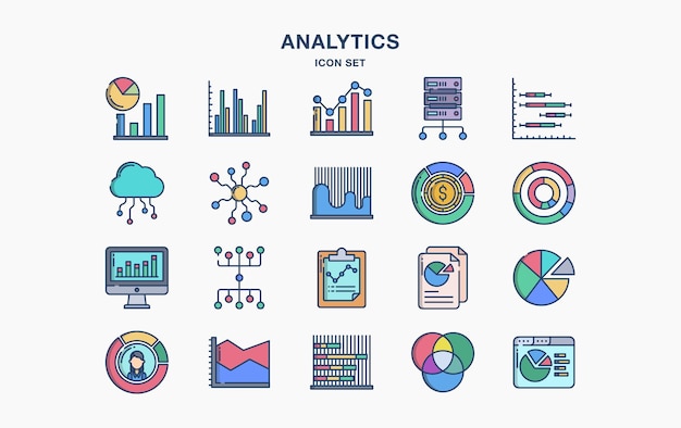 Conjunto de gráficos y vectores de análisis de datos