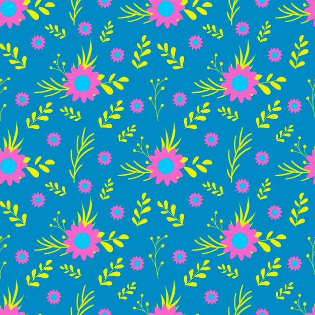 Un conjunto de gráficos vectoriales de fondo de flores sin costuras