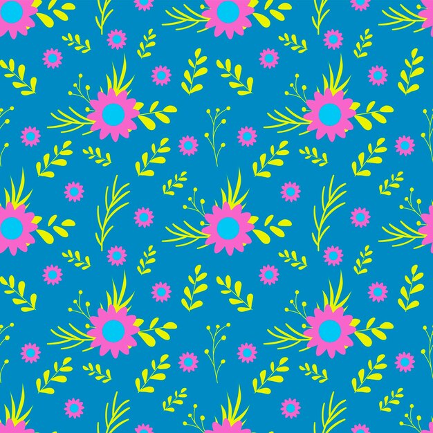 Un conjunto de gráficos vectoriales de fondo de flores sin costuras