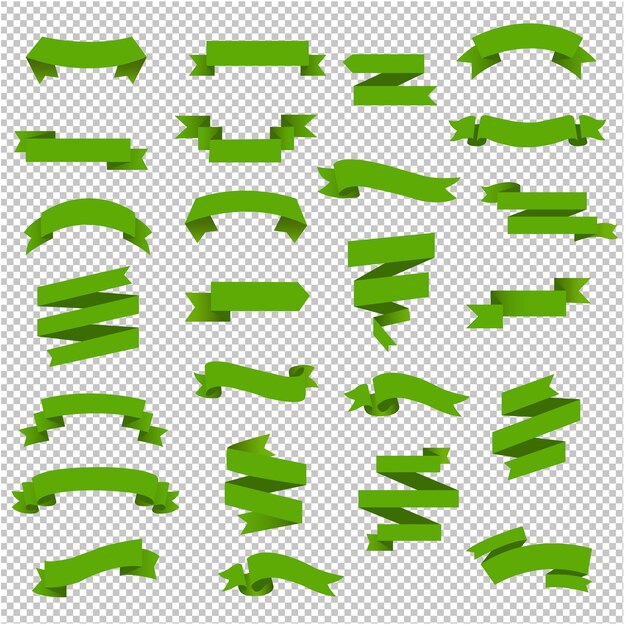 Conjunto grande de cinta web verde