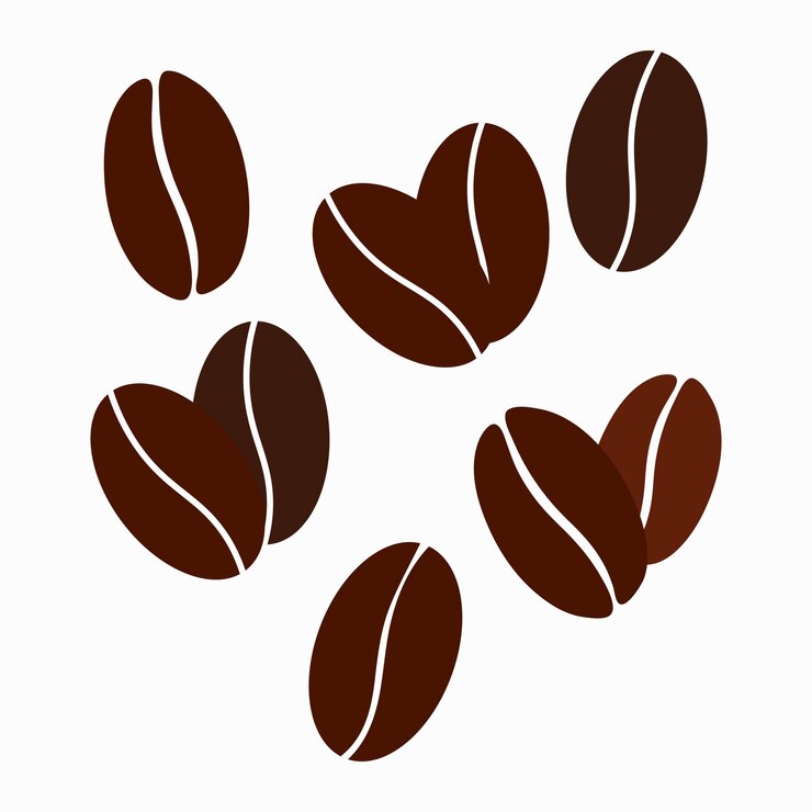 Vector conjunto de granos de café ilustración vectorial