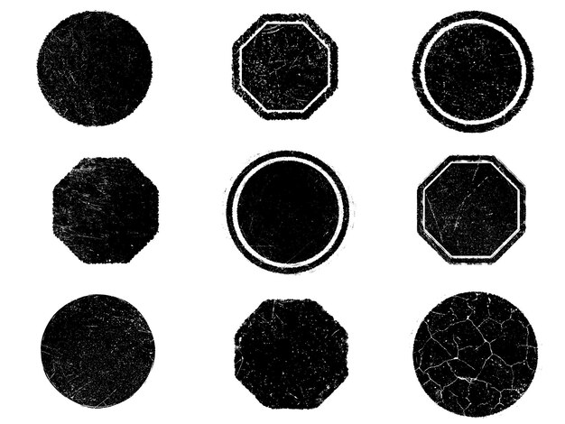 Conjunto de grunge en blanco y negro, textura de superposición de angustia, polvo superficial y fondo de pared sucia y áspera.
