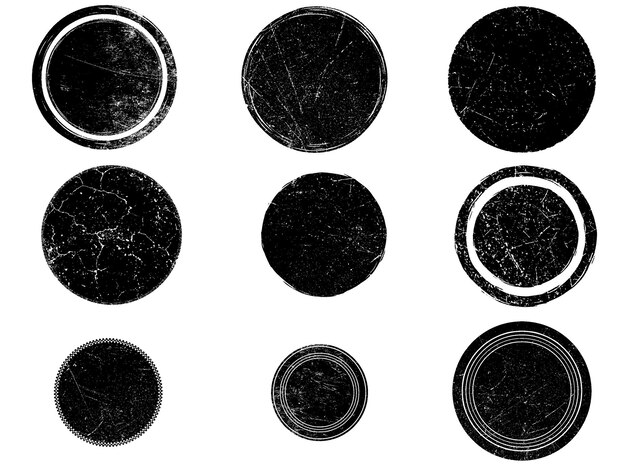 Conjunto de grunge en blanco y negro, textura de superposición de angustia, polvo superficial y fondo de pared sucia y áspera.