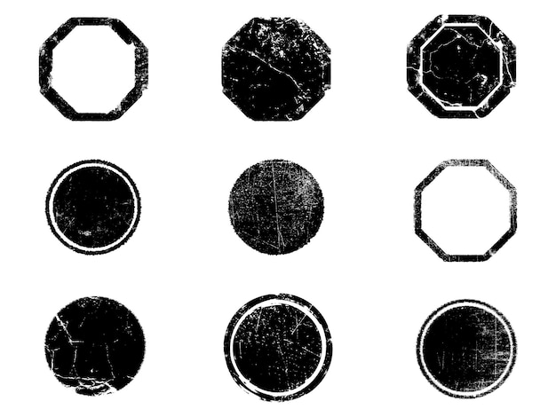 Conjunto de grunge en blanco y negro, textura de superposición de angustia, polvo superficial y fondo de pared sucia y áspera.