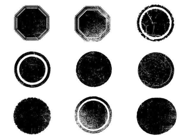 Conjunto de grunge en blanco y negro, textura de superposición de angustia, polvo superficial y fondo de pared sucia y áspera.