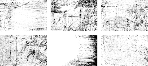 Conjunto de grunge blanco y negro textura de superposición de angustia superficie polvo y pared sucia áspera