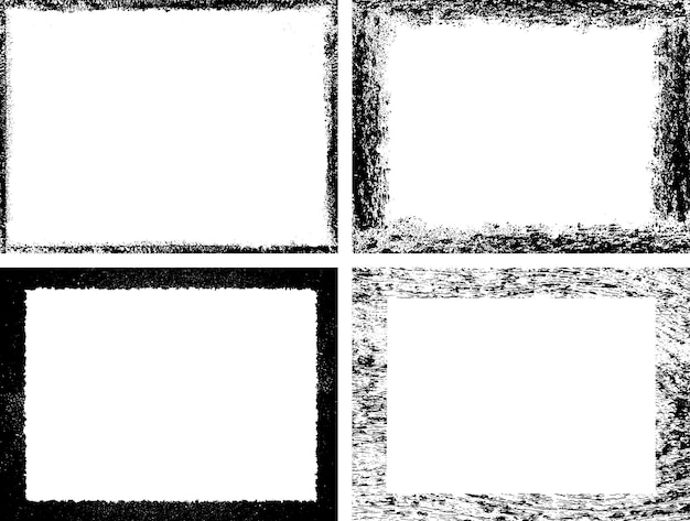 Conjunto de grunge blanco y negro textura de superposición de angustia superficie polvo y pared sucia áspera