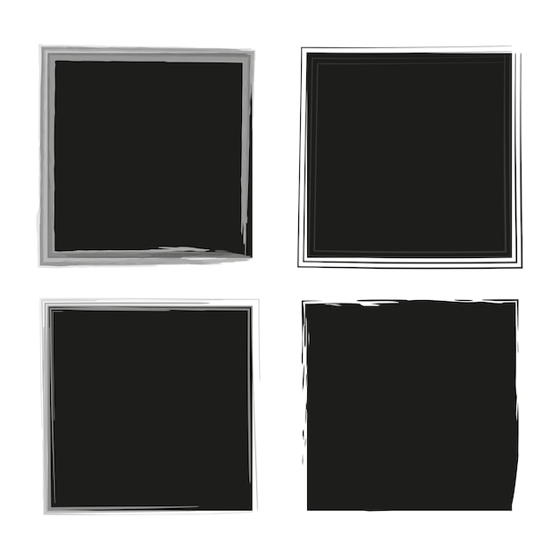 Conjunto de grunge cuadrado ilustración vectorial EPS 10