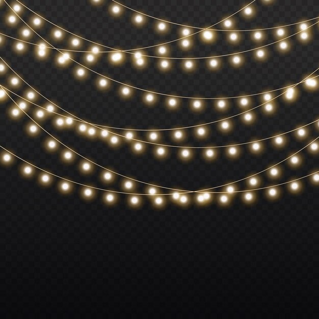 Conjunto de guirnalda brillante de navidad dorada lámpara de neón led fiesta de año nuevo decoración de luces de navidad