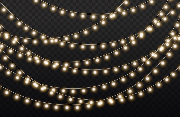 Conjunto de guirnalda brillante de navidad dorada lámpara de neón led fiesta de año nuevo decoración de luces de navidad