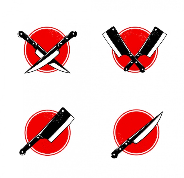 Conjunto de herramientas de barbacoa y parrilla aislado sobre fondo blanco. Elementos de diseño para menú, cartel, emblema, signo.